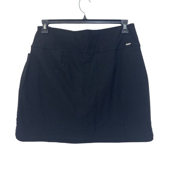 S.C.&CO. Womens Black Pull On Short Skort SZ L/G Stretch Fabric - Picture 2 of 10